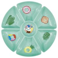 Plateau de service compartimenté en plastique - Plaisir d’été