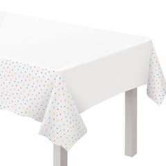 Nappe en plastique - Confettis colorés - 54" x 102"