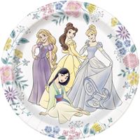 Assiettes à Repas - Princesses Disney - 9" - 8/Pqt