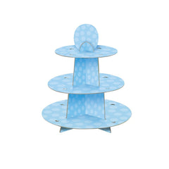 Cardboard Muffin Display Stand - Baby Blue