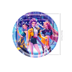 Assiettes à Dessert - K-Pop Demon Hunter - 7" - 10/Pqt J-FÊTE EXTRÊME