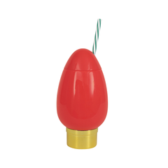 Gobelet en plastique rouge en forme de boule de Noël – 21 oz – avec paille Unique