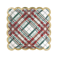 Assiettes à dessert de Noël – Bordure festonnée – Holly Days – 7" – 8/Pqt Unique