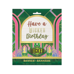 Bannière cartonnée métallisée – Wicked "Have a Wicked Birthday" – 3 mcx Unique Industries