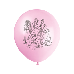 Ballons en latex – Disney Princess – 12" – 8/Pqt Unique Industries