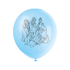 Ballons en latex – Disney Princess – 12" – 8/Pqt Unique Industries
