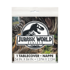 Nappe en plastique rectangulaire – Jurassic World 4 – 54" x 84" Unique Industries