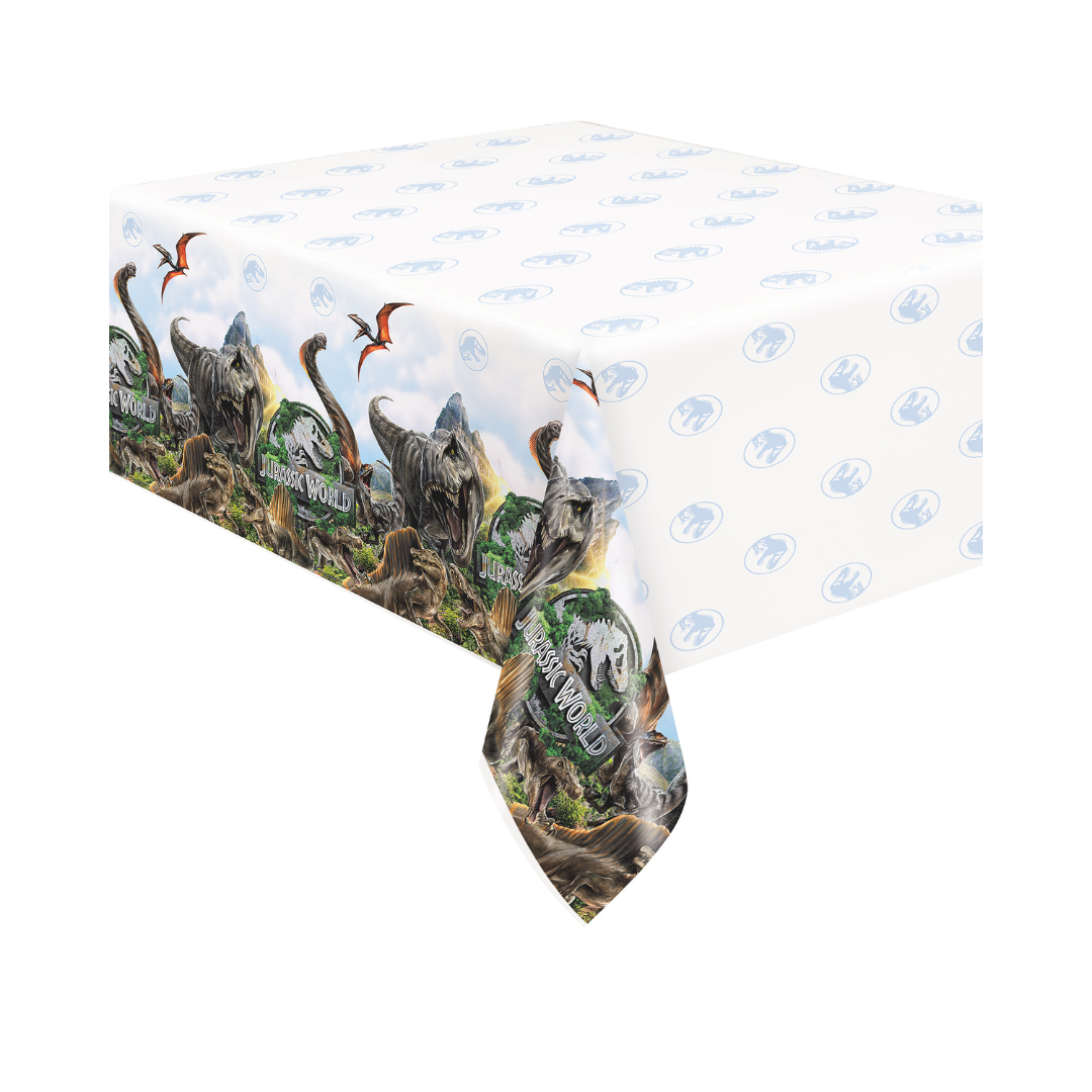 Nappe en plastique rectangulaire – Jurassic World 4 – 54" x 84" Unique Industries