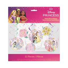 Décorations suspendues tourbillonnantes – Disney Princess Assorted – 12/Pqt Unique Industries