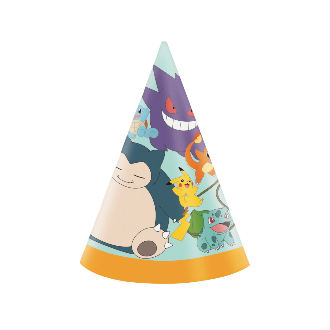 Pokémon Party Hats 8ct Unique Industries