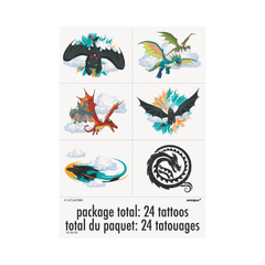Tatouages – Dragons – 24/Pqt Unique Industries