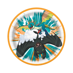 Assiettes à repas rondes 9" – Dragons – 8/Pqt