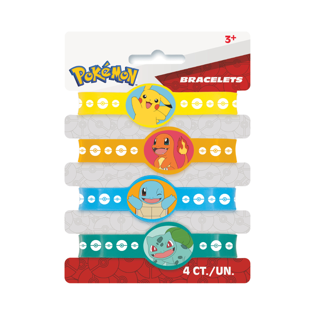 Bracelets Extensibles - Pokémon - Assortis - 4/Pqt Unique