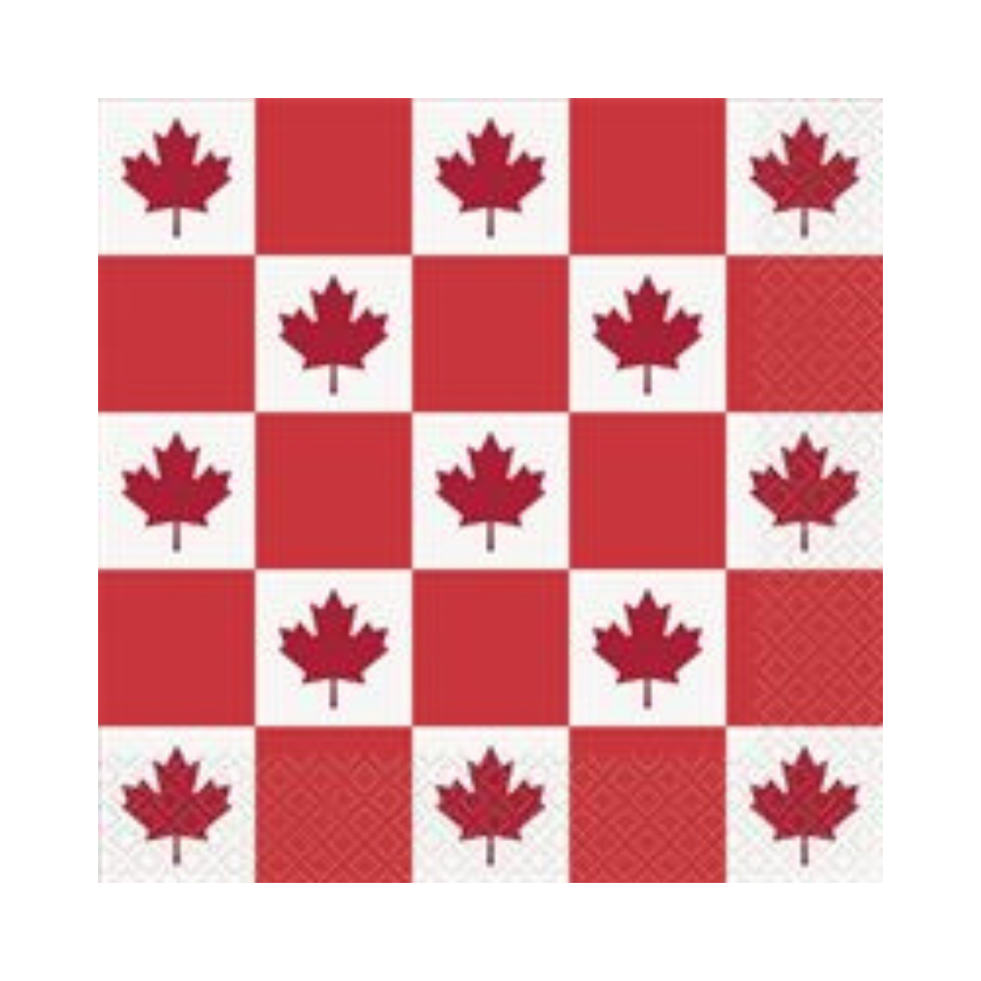 Serviettes de Table - Fête du Canada - 16/Pqt Unique