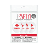Ballons en Latex - Fête du Canada - 12" - 8/Pqt Unique