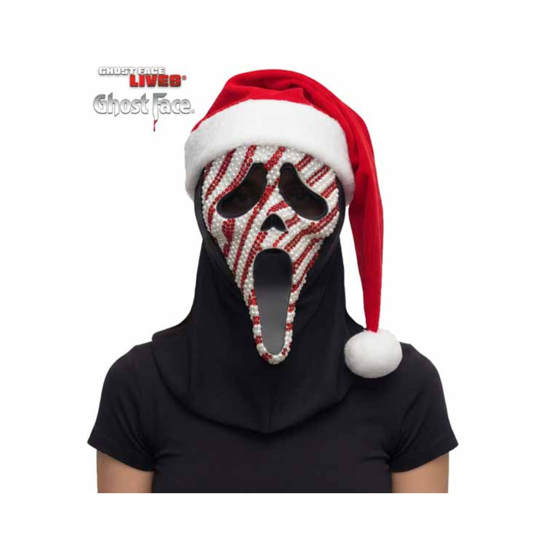 Masque Ghost Face® Bling Candy Cane Fun World