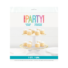 Présentoir à Cupcakes en Carton Doré Unique
