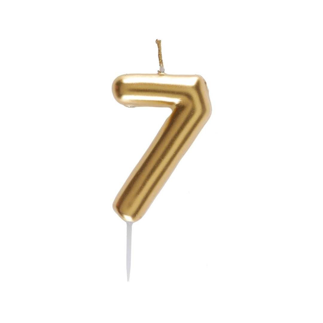 Bougie Chiffre Or - N°7 - 4 x 9 cm*** BLC
