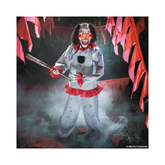 Décoration d’Halloween animée – Clown inversé lumineux avec citrouille – 5 pi Morris Costumes