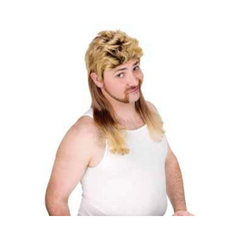 Wig - super mullet - blonde - Adult