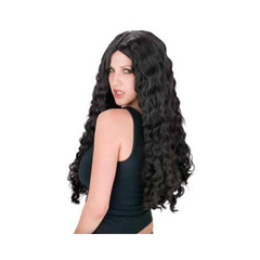 Long Wig - Voluminous - Black - Adult