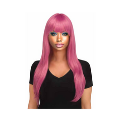Long Wig - Bangs - Pink - Adult
