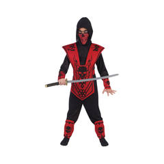 Costume Enfant - Seigneur Ninja Squelette Rouge et Noir Fun World