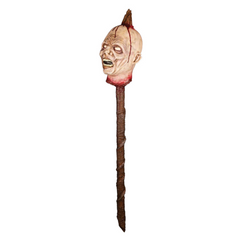 Garden stake with stabbed head