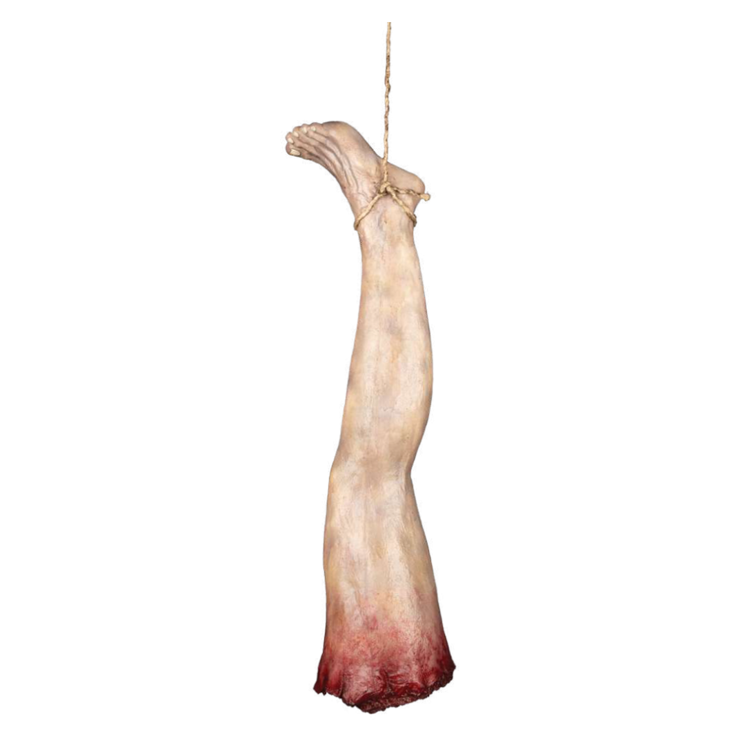Décoration sanglante pour halloween, jambes coupée