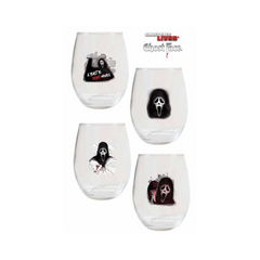 Ensemble de verres à vin - Ghost Face - 4/Pqt