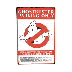 Panneau métallique – Stationnement réservé – Ghostbusters