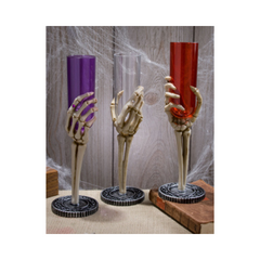 Verre de flûte en Plastique - Main de squelette