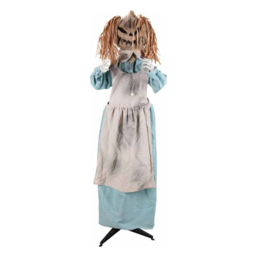 Décorations d’Halloween : citrouilles, toiles d’araignée, squelettes et plus.