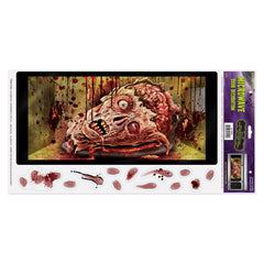 Décoration de porte de micro-ondes - Tête de zombie