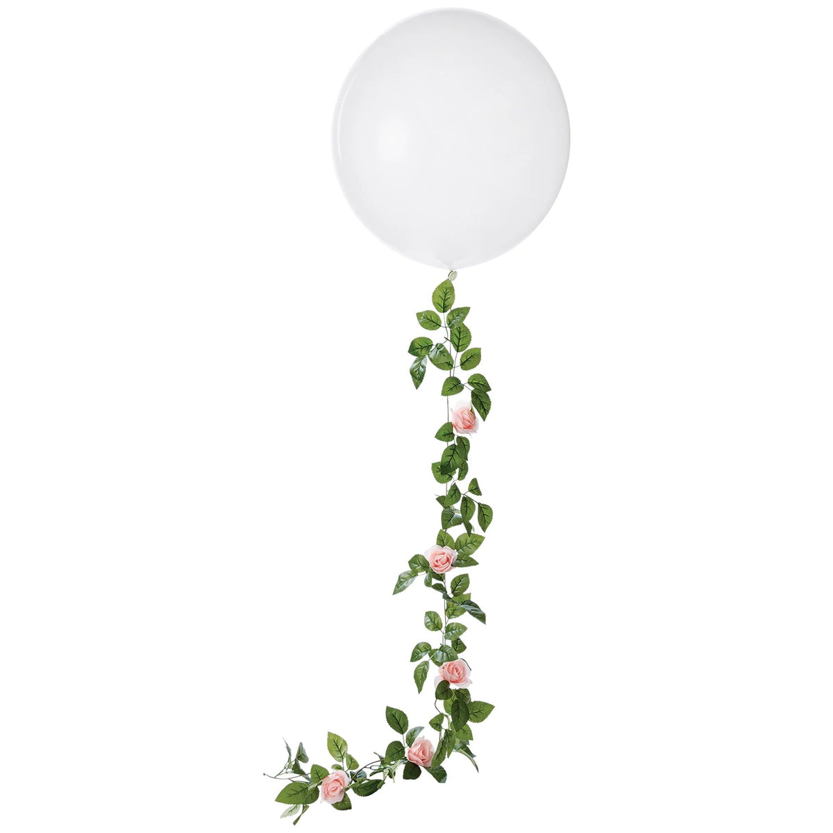 Ballon en latex avec guirlande de ballons floraux roses