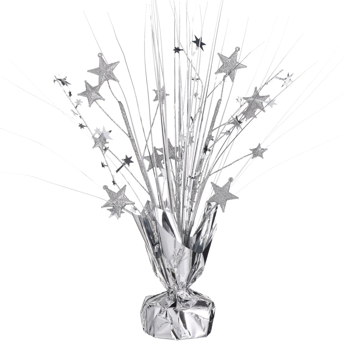 Centre de table - Argent avec étoiles