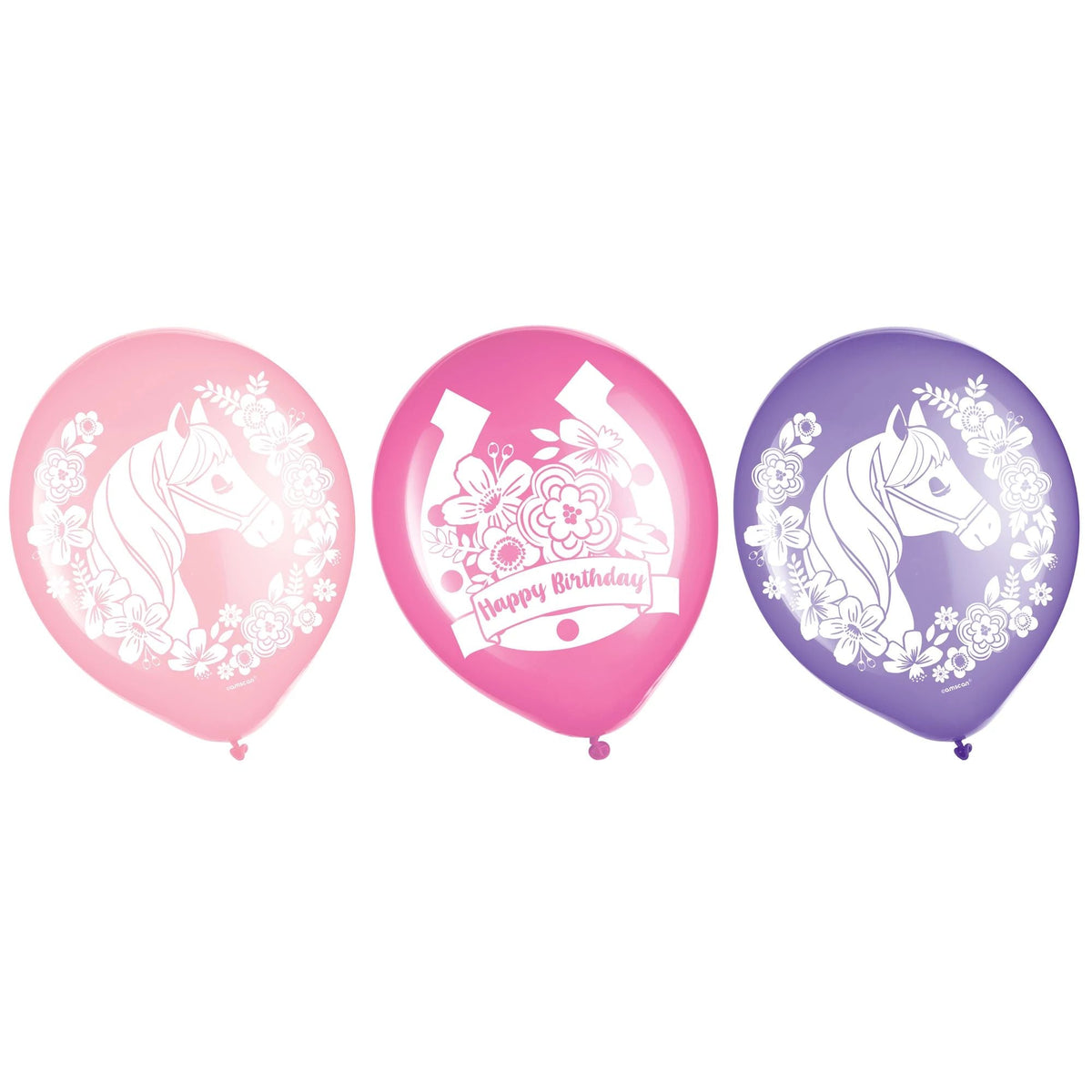 Ballons en latex - Cheval - 12" - 6/Pqt