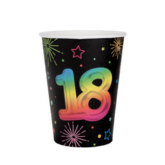 Verres en papier - Multicolore - 18 ans - /Pqt