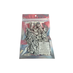 Ballons latex 5" - 50/Pqt - Argent Chrome