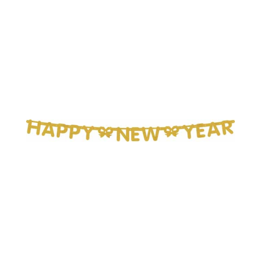 Bannière dorée - Happy New Year - 5'