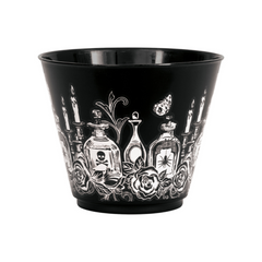 Verres en Plastique - Crâne Sommaire - 8/Pqt