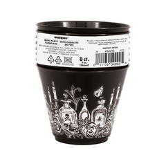 Verres en Plastique - Crâne Sommaire - 8/Pqt