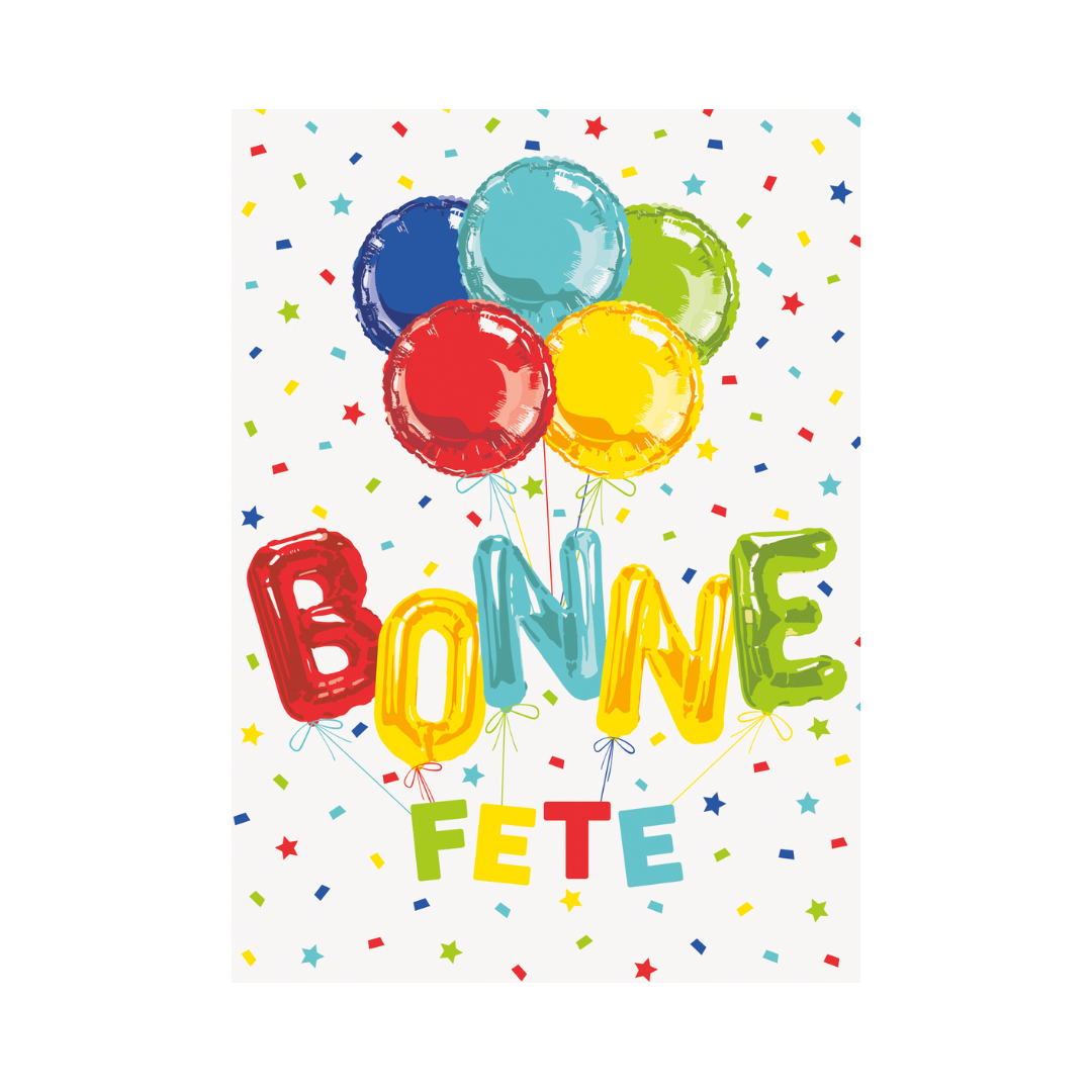 Invitations - Bonne fête - éclatantes - 8/Pqt Unique