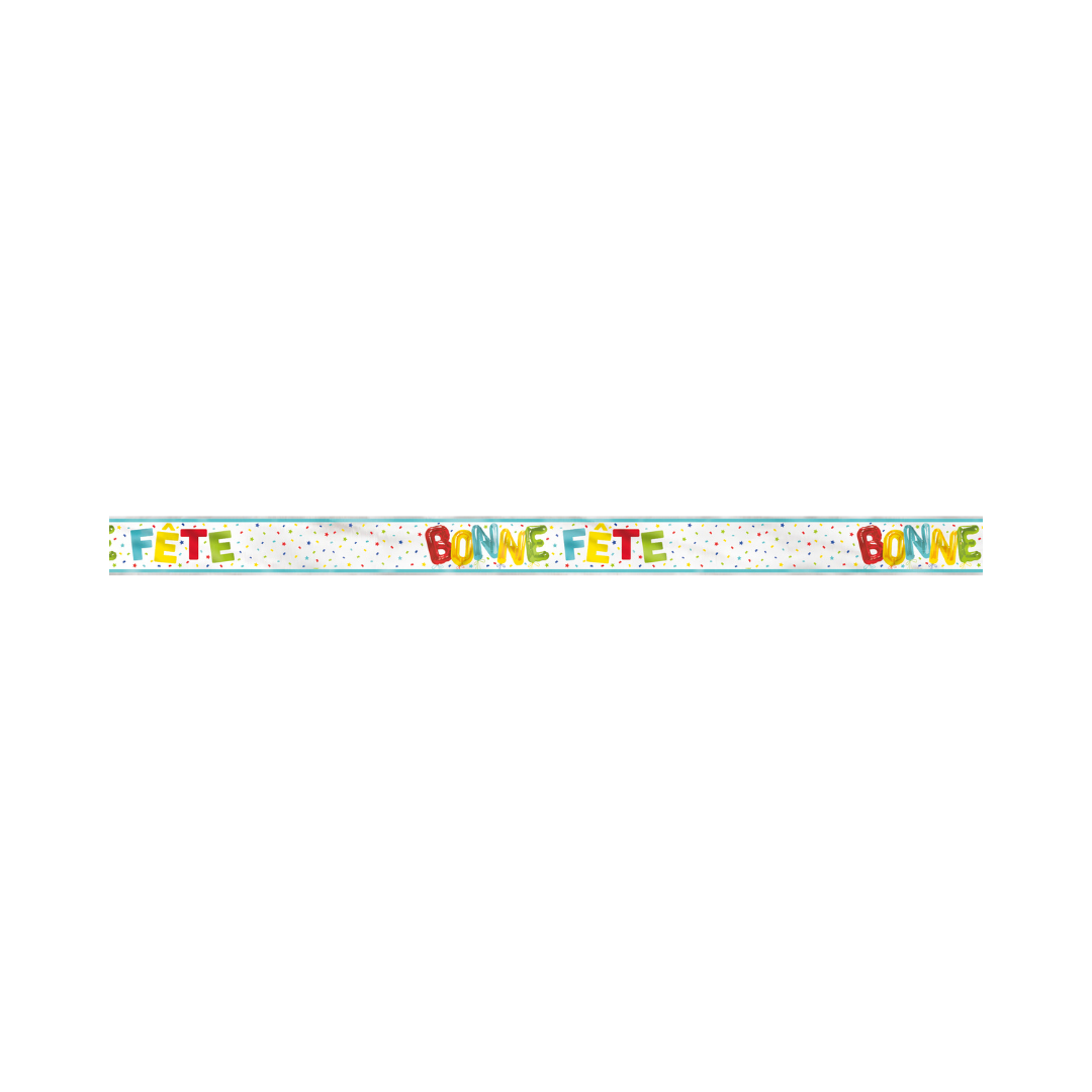 Bannière en aluminium - Bonne fête éclatantes – 12' Unique