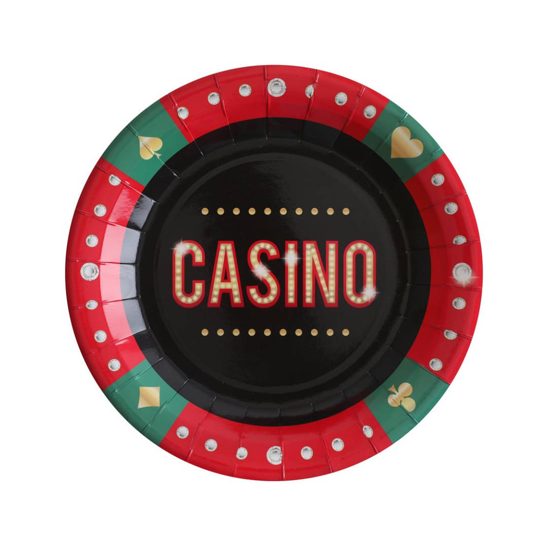 Assiette à repas - Casino - 10/Pqt