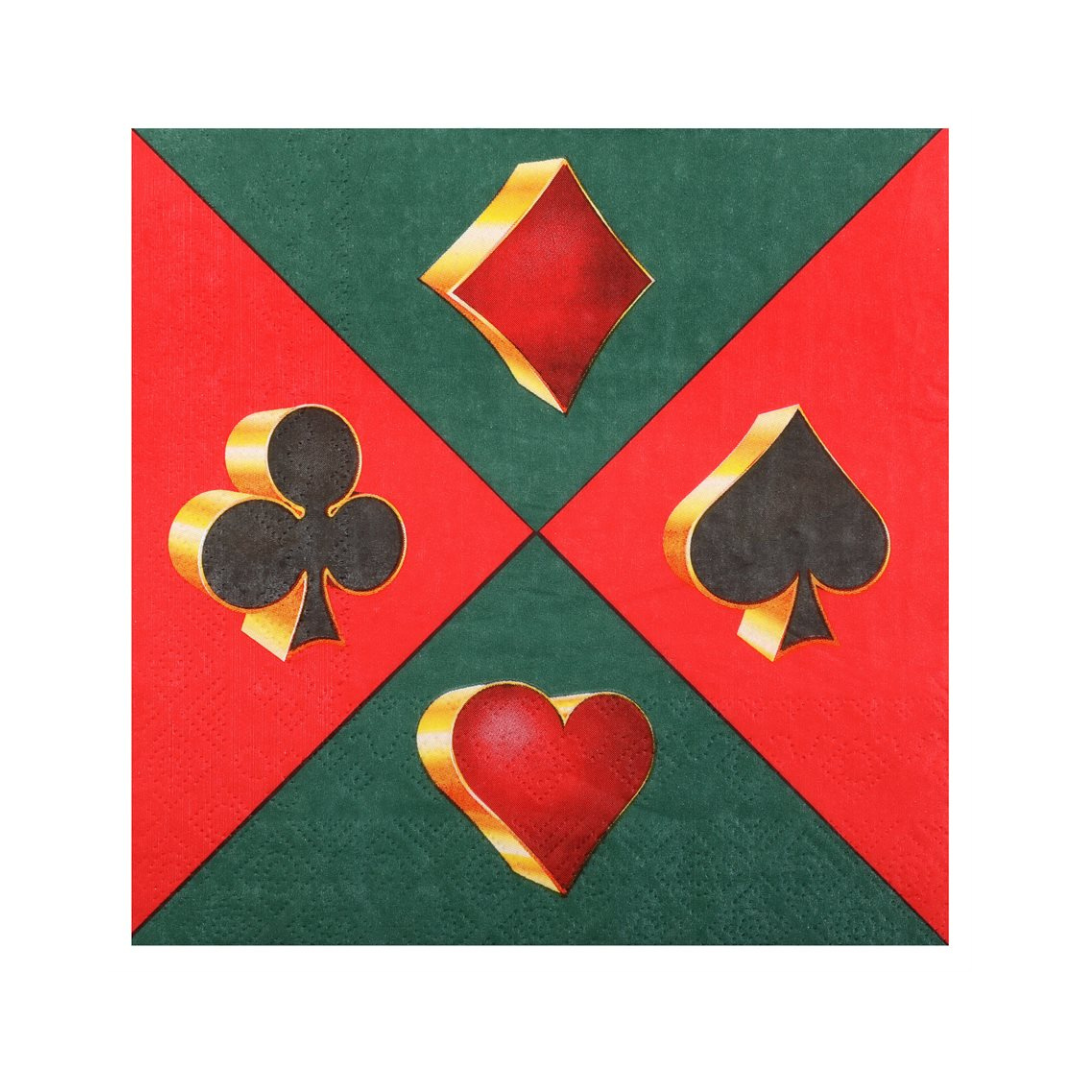 Serviettes de table - Casino - 20/Pqt