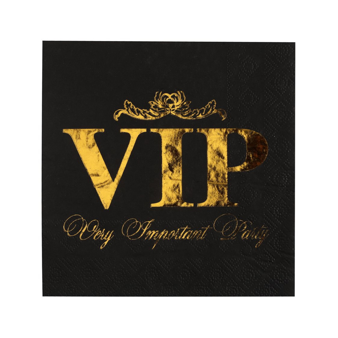Serviettes à repas - V.I.P - 10/Pqt