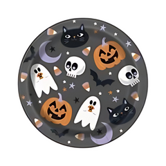 Assiettes à Dessert - Nuit d’Halloween - 7" - 8/Pqt
