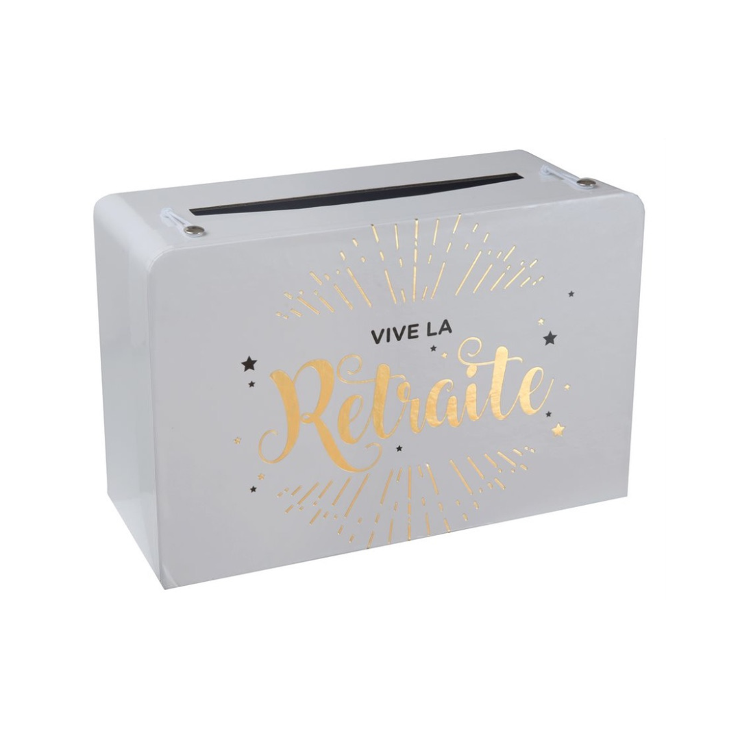 Tirelire - Vive la retraite - Blanc