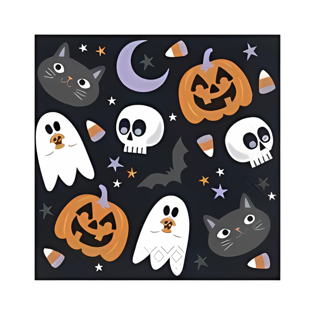 Serviettes à Breuvage - Nuit d’Halloween - 16/Pqt